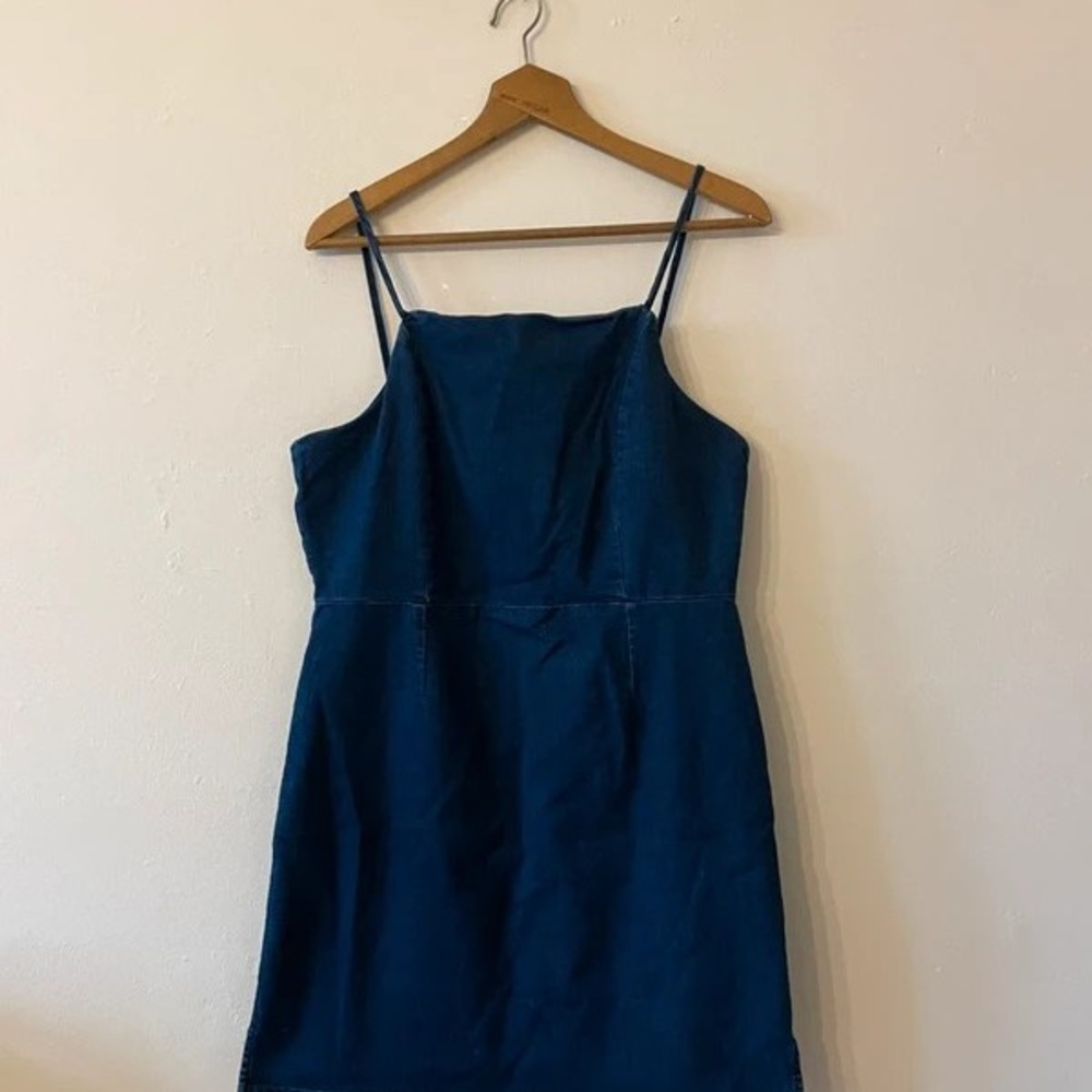 Everyday Navy Square-Neck Mini Dress